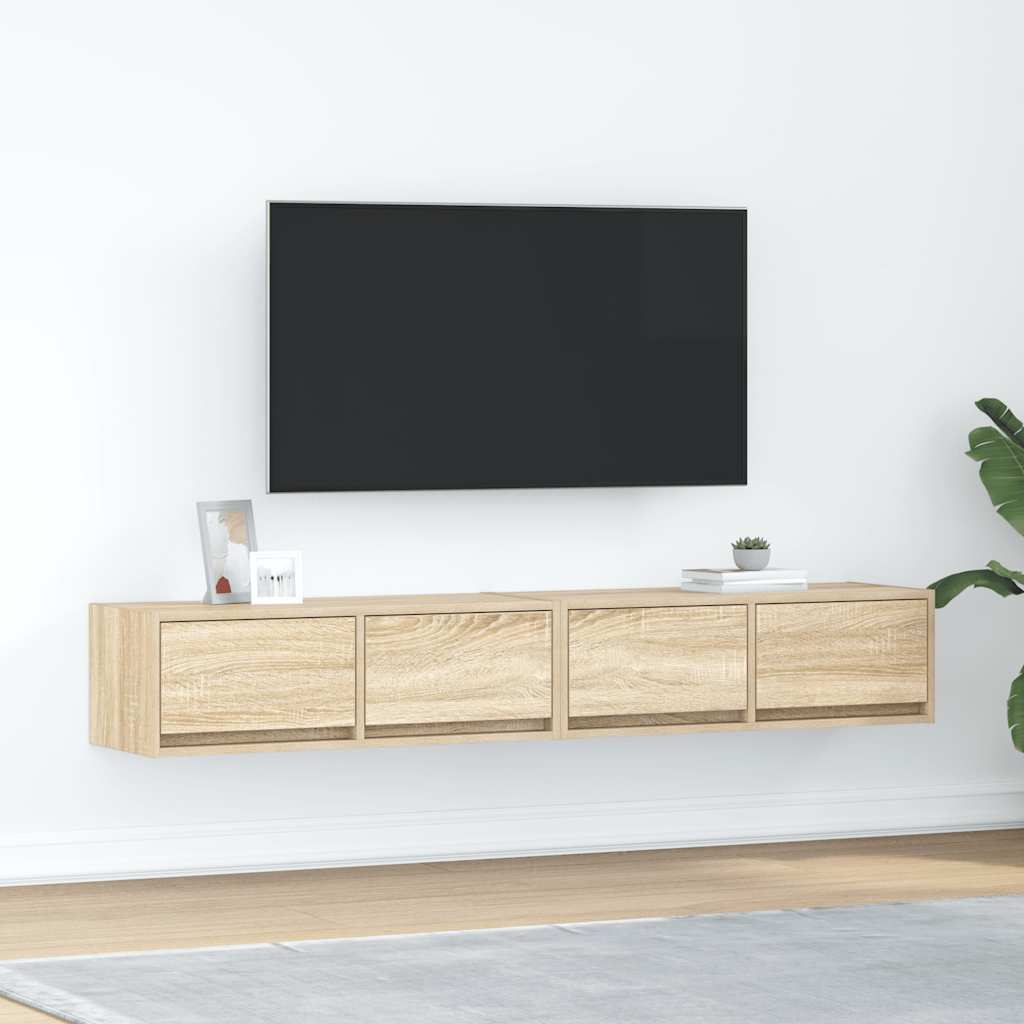 TV Cabinets 2 pcs Sonoma Oak 80x31x25.5 cm Engineered Wood