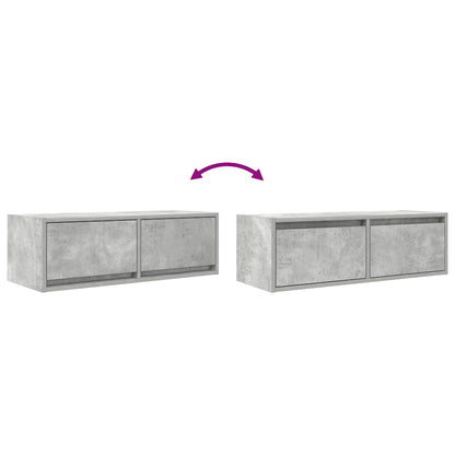 TV Cabinets 2 pcs Concrete Grey 80x31x25.5 cm Engineered Wood