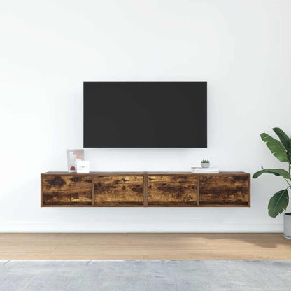 TV Cabinets 2 pcs Smoked Oak 80x31x25.5 cm Engineered Wood
