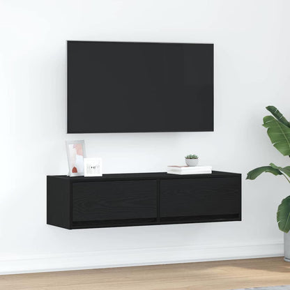 TV Cabinet Black oak 100 x 31 x 25.5 cm Engineered wood