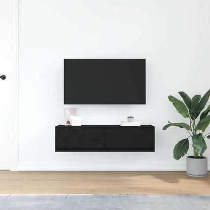 TV Cabinet Black oak 100 x 31 x 25.5 cm Engineered wood