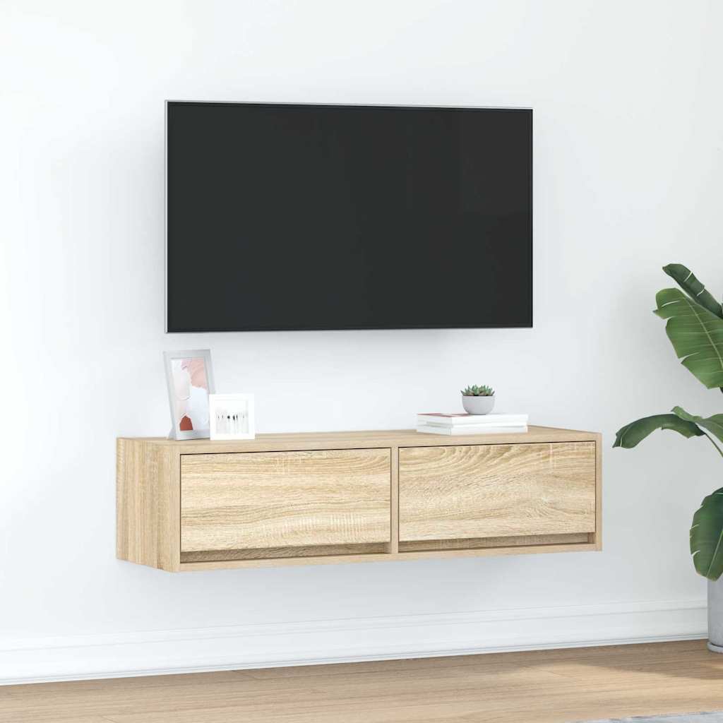 TV Cabinet Sonoma oak 100 x 31 x 25.5 cm Engineered wood