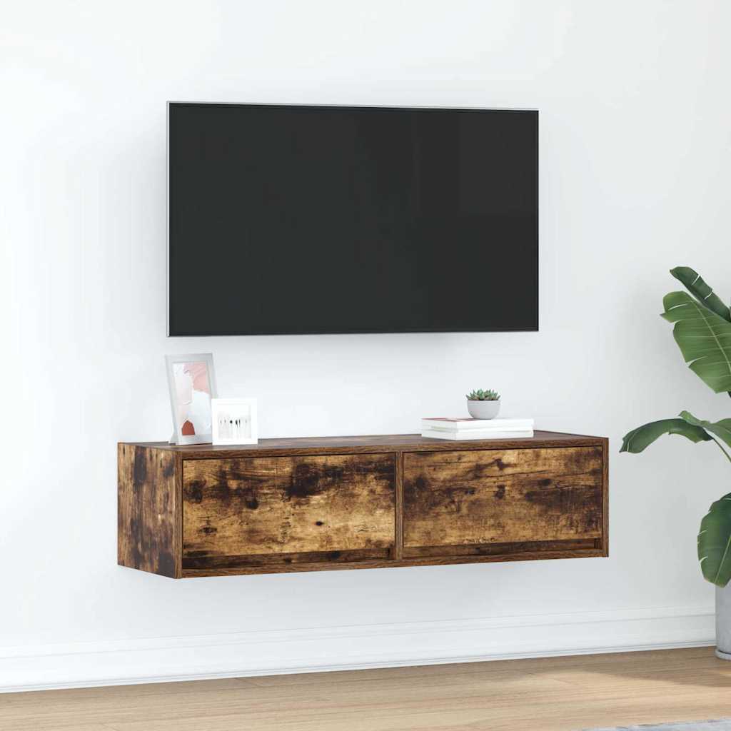 TV Cabinet Smoked oak 100 x 31 x 25.5 cm Engineered wood