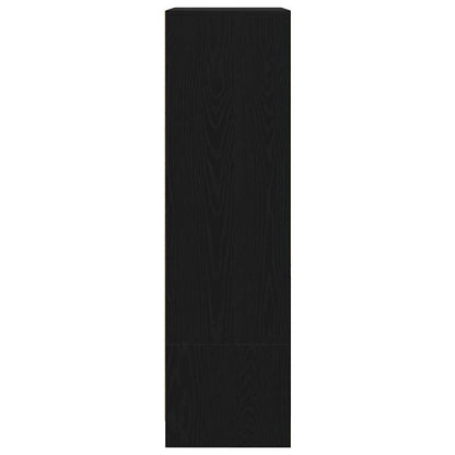 Cabinet with Drawer Black Oak 55.5x34x119.5 cm Engineered Wood