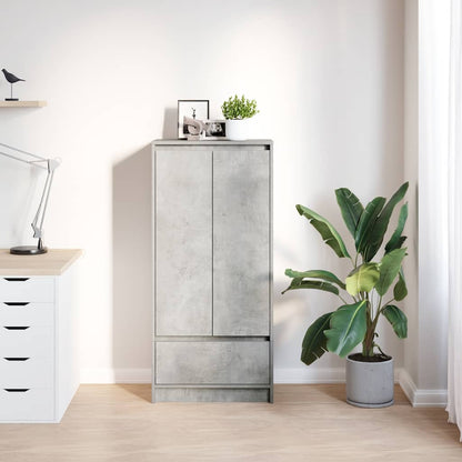 Cabinet with Drawer Concrete Grey 55.5x34x119.5 cm Engineered Wood