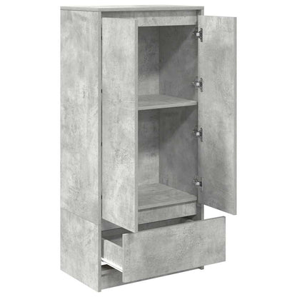 Cabinet with Drawer Concrete Grey 55.5x34x119.5 cm Engineered Wood