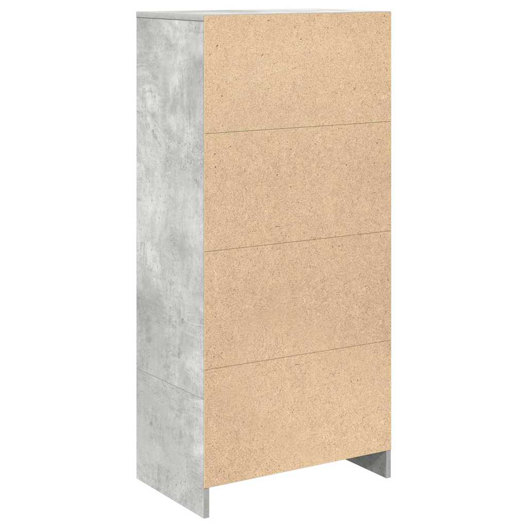 Cabinet with Drawer Concrete Grey 55.5x34x119.5 cm Engineered Wood