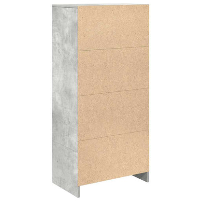 Cabinet with Drawer Concrete Grey 55.5x34x119.5 cm Engineered Wood