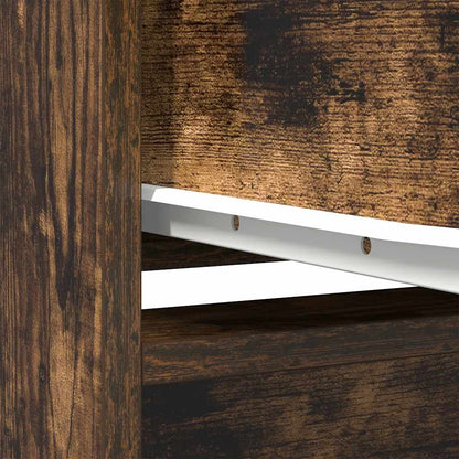 Cabinet with Drawer Smoked Oak 55.5x34x119.5 cm Engineered Wood