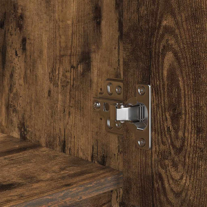 Cabinet with Drawer Smoked Oak 55.5x34x119.5 cm Engineered Wood