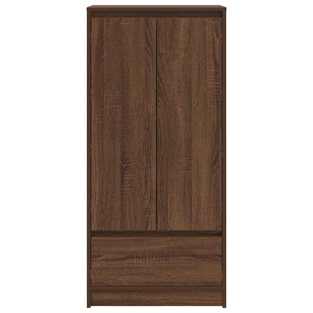 Cabinet with Drawer Brown Oak 55.5x34x119.5 cm Engineered Wood