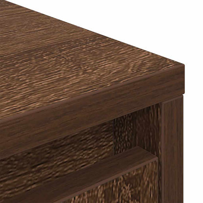 Cabinet with Drawer Brown Oak 55.5x34x119.5 cm Engineered Wood