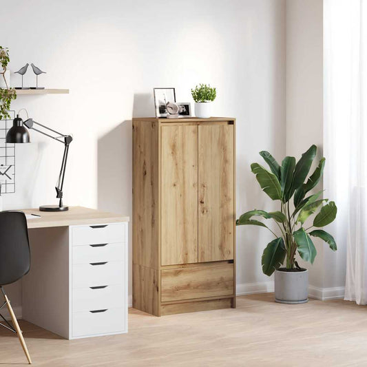 Cabinet with Drawer Artisan Oak 55.5x34x119.5 cm Engineered Wood