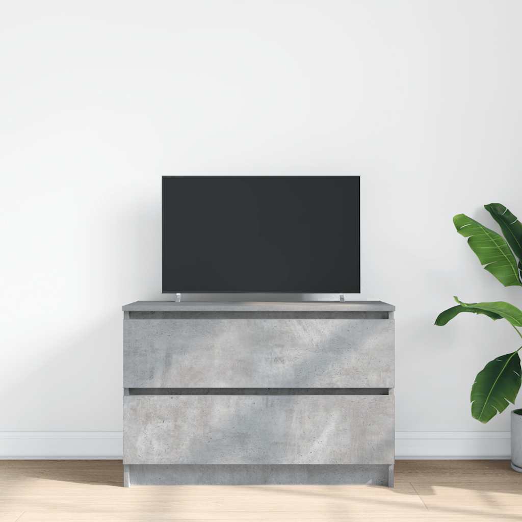 TV Cabinet Concrete Grey 80x35x54 cm Engineered Wood