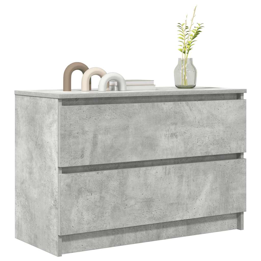 TV Cabinet Concrete Grey 80x35x54 cm Engineered Wood