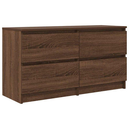 TV Cabinet Brown Oak 100x35x54 cm Engineered Wood