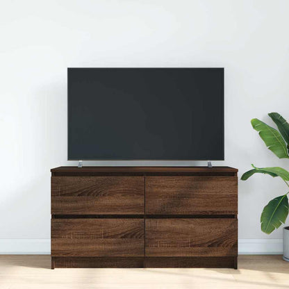 TV Cabinet Brown Oak 100x35x54 cm Engineered Wood