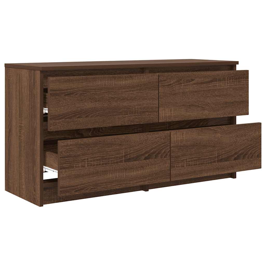 TV Cabinet Brown Oak 100x35x54 cm Engineered Wood