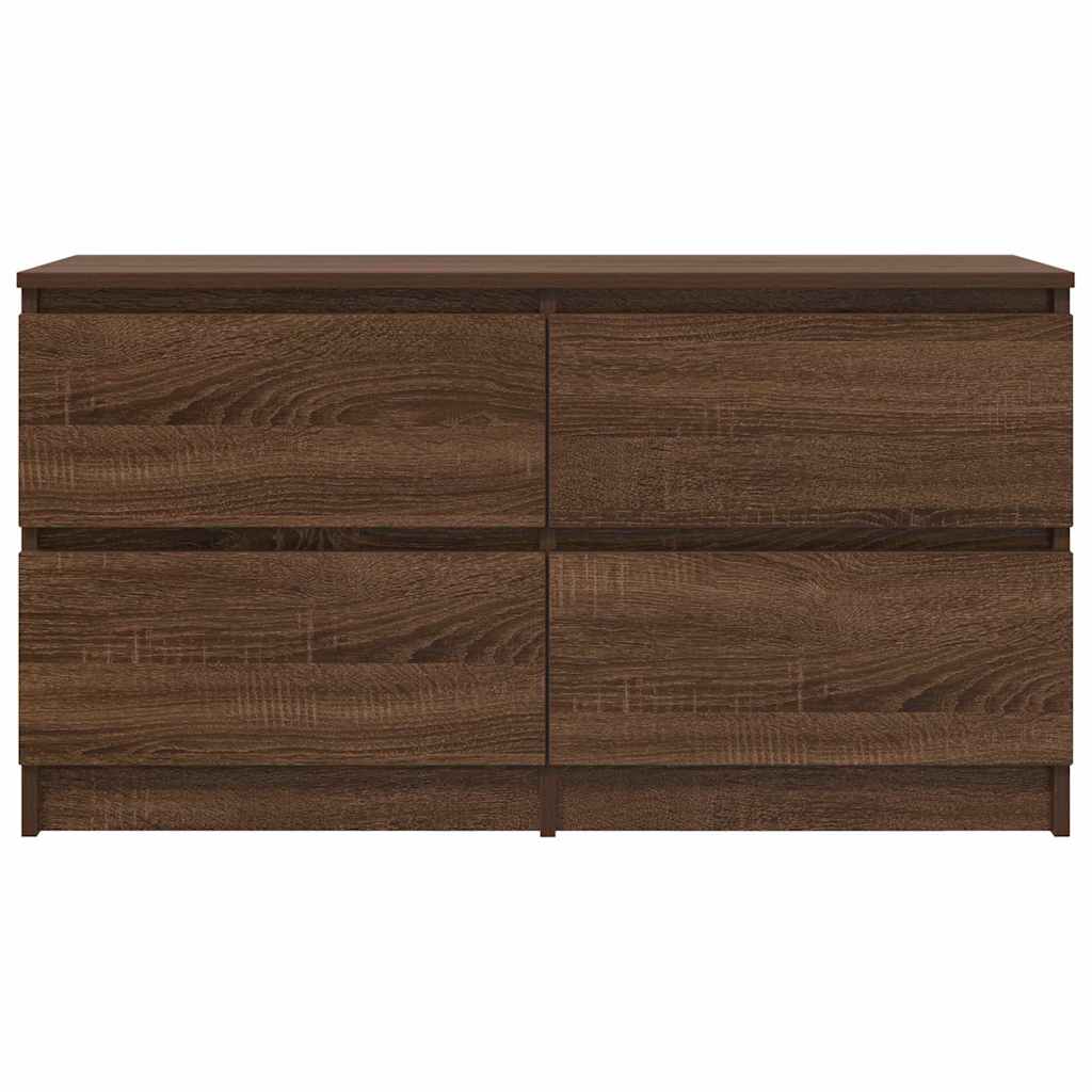 TV Cabinet Brown Oak 100x35x54 cm Engineered Wood