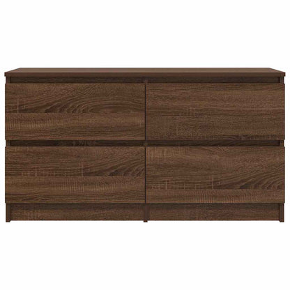 TV Cabinet Brown Oak 100x35x54 cm Engineered Wood