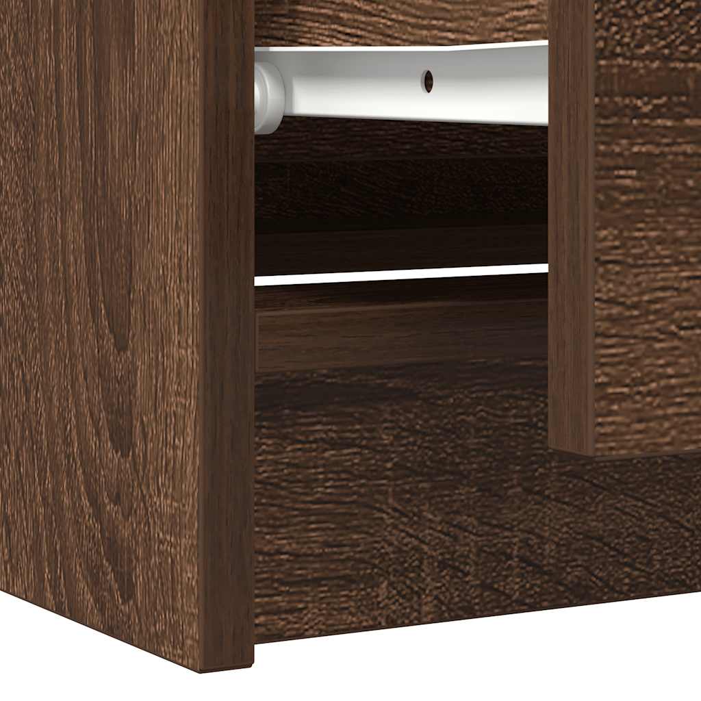 TV Cabinet Brown Oak 100x35x54 cm Engineered Wood