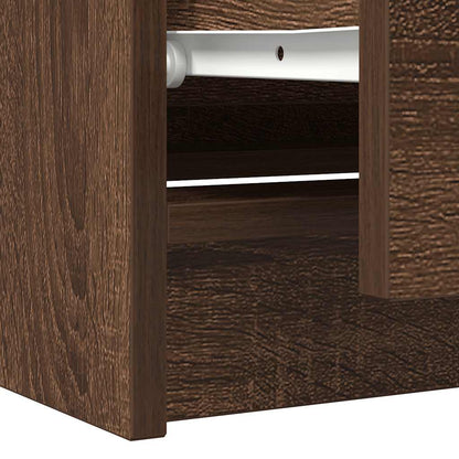 TV Cabinet Brown Oak 100x35x54 cm Engineered Wood