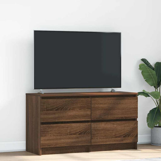 TV Cabinet Brown Oak 100x35x54 cm Engineered Wood