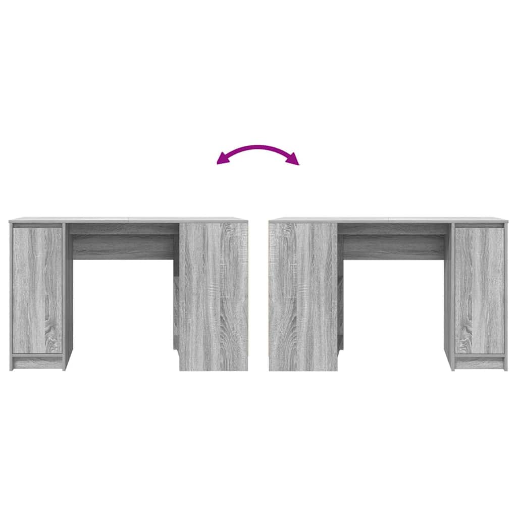 Desk Grey Sonoma 120x42x76 cm Engineered Wood