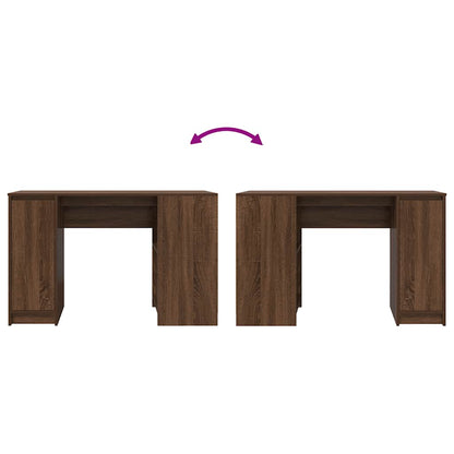 Desk Brown Oak 120x42x76 cm Engineered Wood