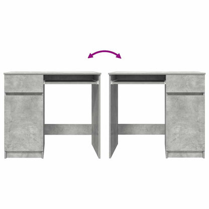 Desk Concrete Grey 86x49x76 cm Engineered Wood