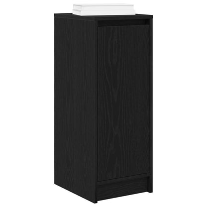 Shoe Cabinet Black Oak 29.5x34x76 cm Engineered Wood