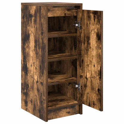Shoe Cabinet Smoked Oak 29.5x34x76 cm Engineered Wood