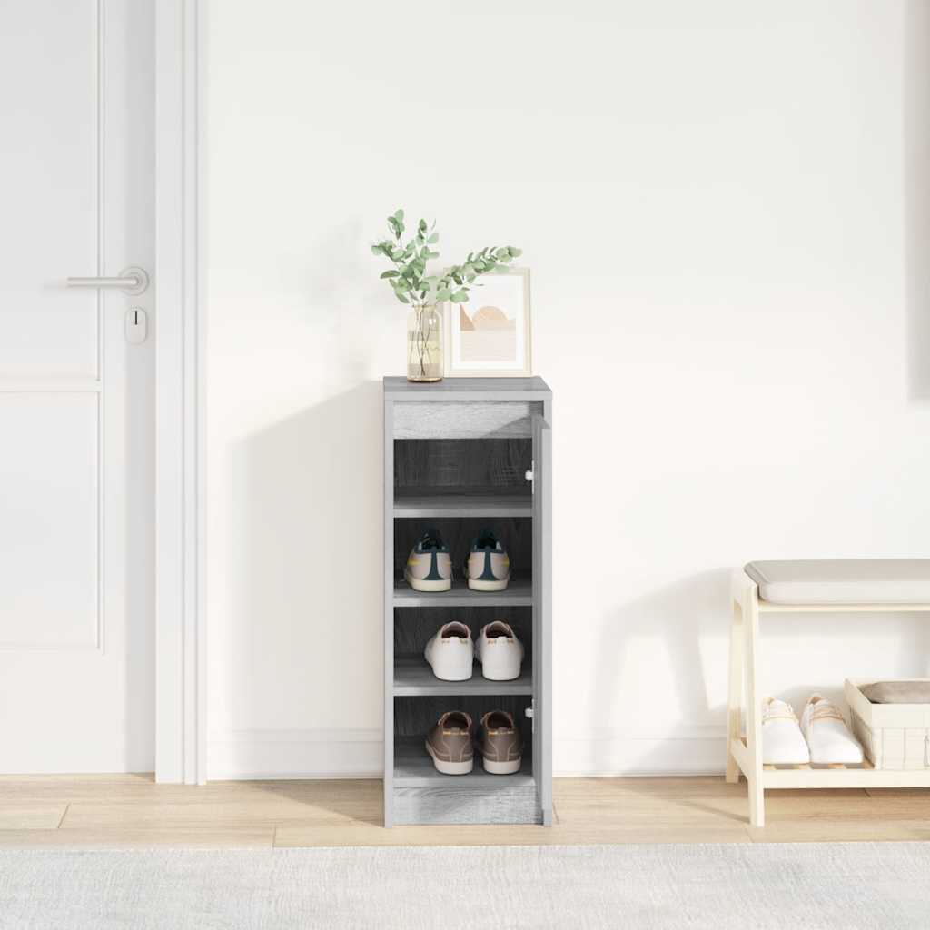 Shoe Cabinet Grey Sonoma 29.5x34x76 cm Engineered Wood