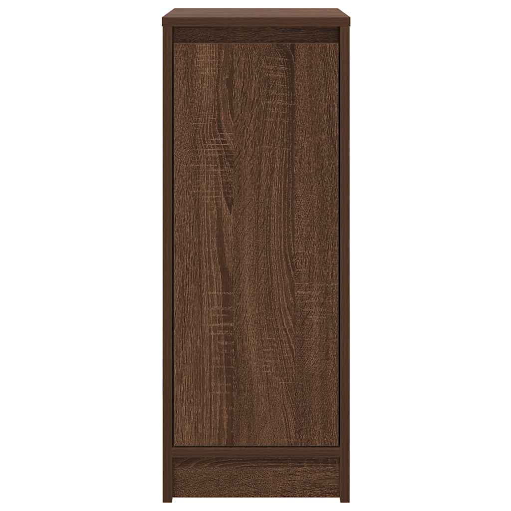 Shoe Cabinet Brown Oak 29.5x34x76 cm Engineered Wood