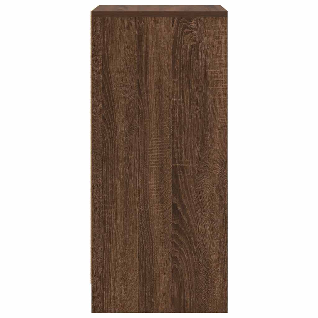 Shoe Cabinet Brown Oak 29.5x34x76 cm Engineered Wood