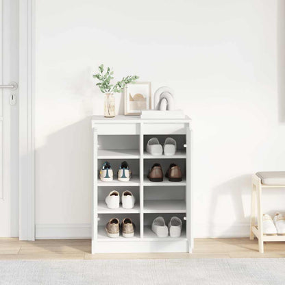 Shoe Cabinet White 57x34x76 cm Engineered Wood