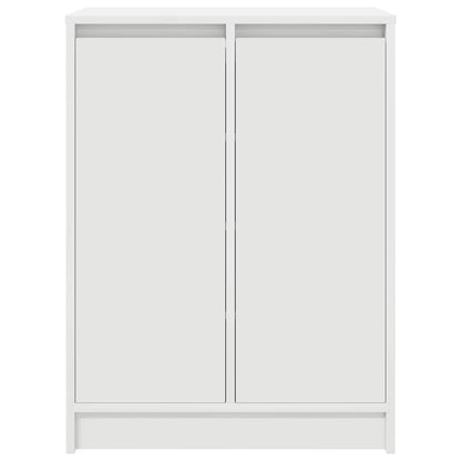 Shoe Cabinet White 57x34x76 cm Engineered Wood