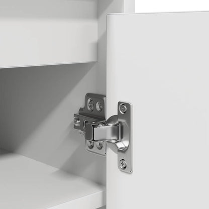 Shoe Cabinet White 57x34x76 cm Engineered Wood