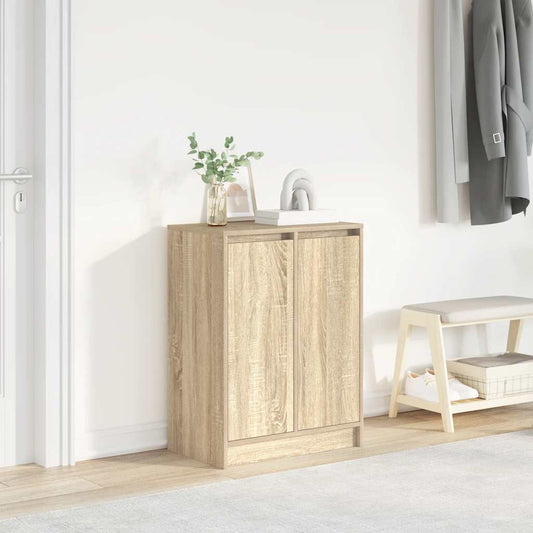 Shoe Cabinet Sonoma Oak 57x34x76 cm Engineered Wood