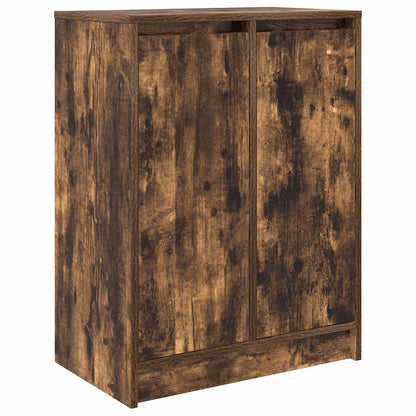 Shoe Cabinet Smoked Oak 57x34x76 cm Engineered Wood