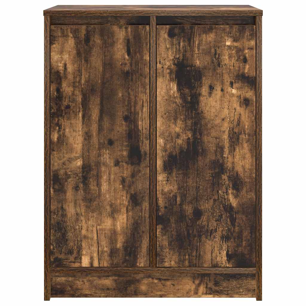 Shoe Cabinet Smoked Oak 57x34x76 cm Engineered Wood