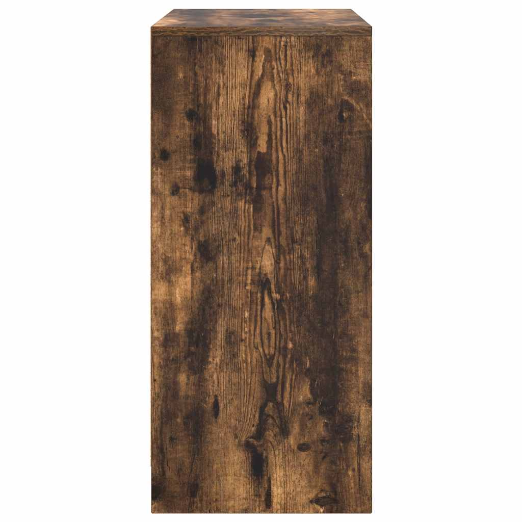 Shoe Cabinet Smoked Oak 57x34x76 cm Engineered Wood