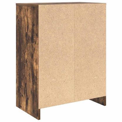 Shoe Cabinet Smoked Oak 57x34x76 cm Engineered Wood