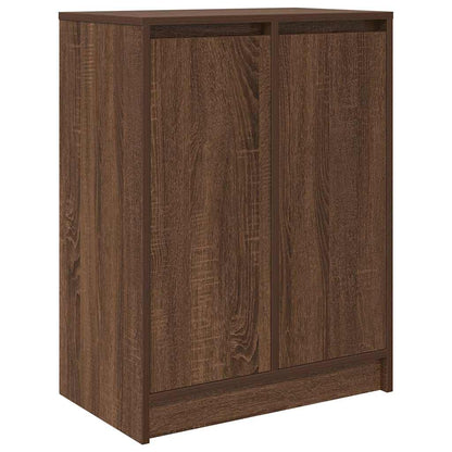 Shoe Cabinet Brown Oak 57x34x76 cm Engineered Wood