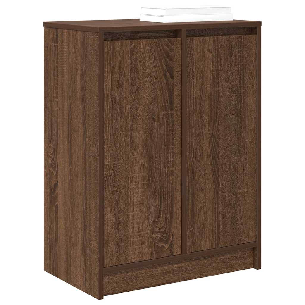 Shoe Cabinet Brown Oak 57x34x76 cm Engineered Wood