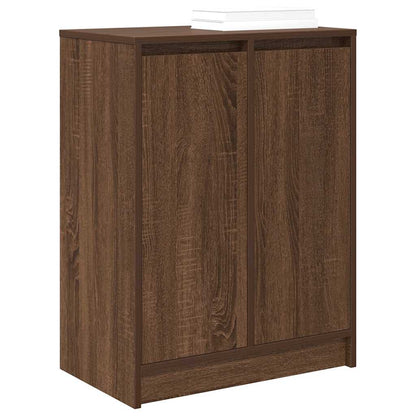 Shoe Cabinet Brown Oak 57x34x76 cm Engineered Wood
