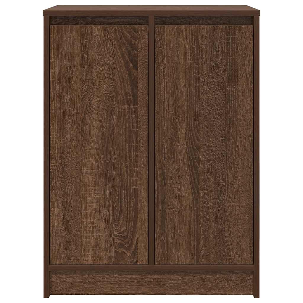 Shoe Cabinet Brown Oak 57x34x76 cm Engineered Wood