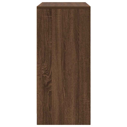 Shoe Cabinet Brown Oak 57x34x76 cm Engineered Wood
