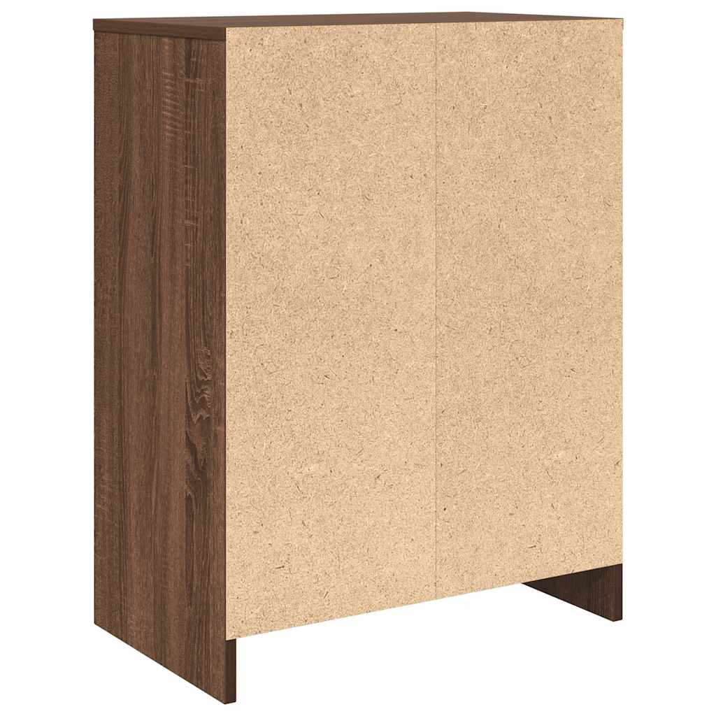 Shoe Cabinet Brown Oak 57x34x76 cm Engineered Wood
