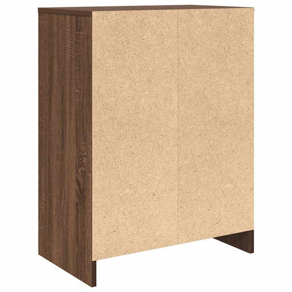Shoe Cabinet Brown Oak 57x34x76 cm Engineered Wood